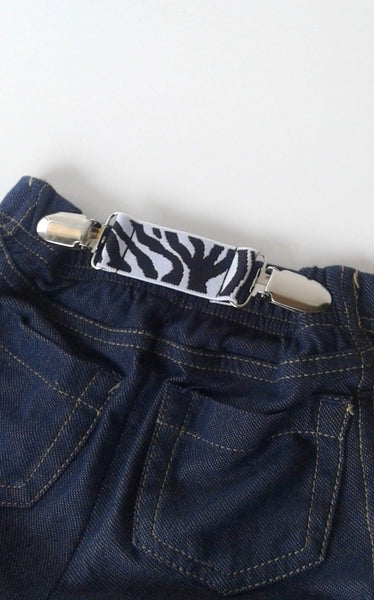 Zebra ELASTIC CLIP BELT - Kids Clip Belt - Toddler Belt - Childrens Belt for Pant