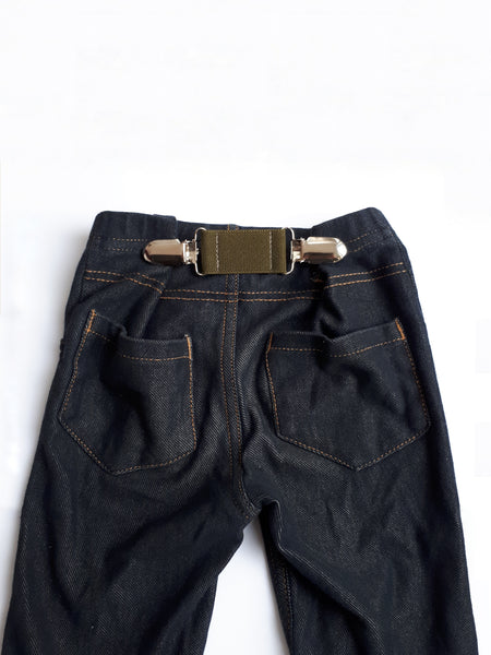 Elastic CLIP BELT Pants Helper- Khaki Toddler Belt- Children Belt Pant Cinch- Baby Belt Cinch Clip- Waistband Tightener