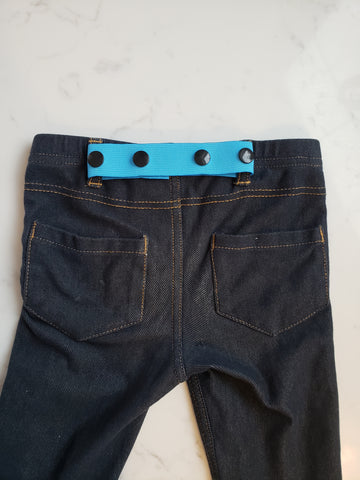 Aqua Blue Toddler Belt - Kids Belt - Elastic SNAP BELT - Baby Belt - Waist Cincher