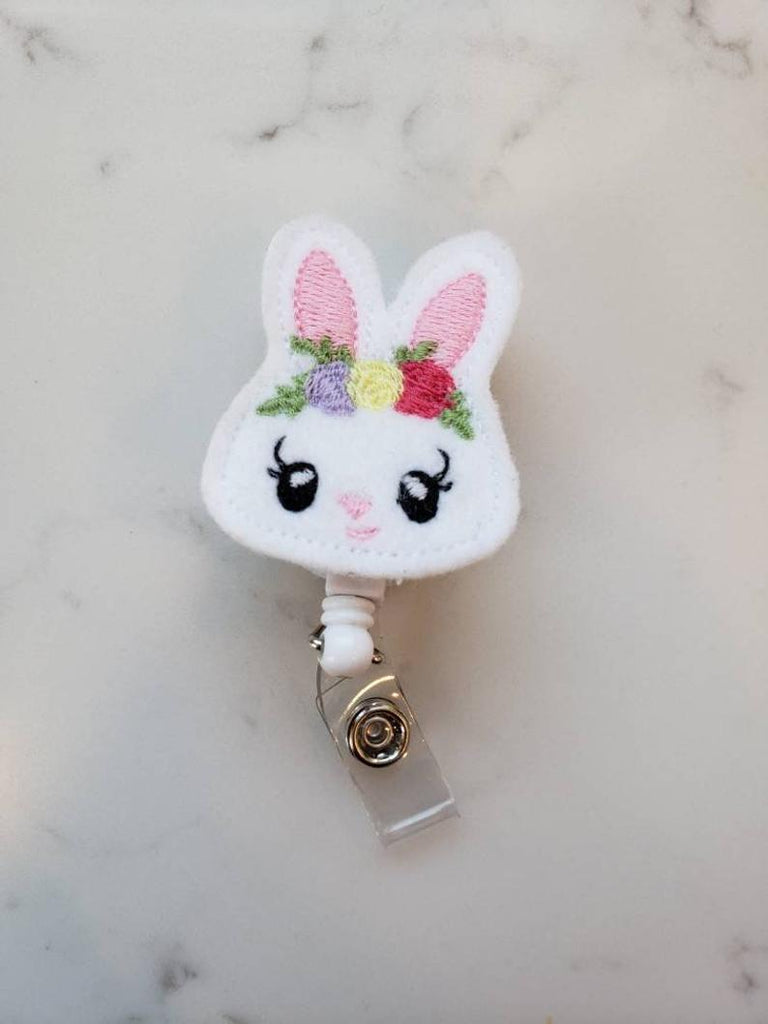 Easter Badge Holders - Pretty Bunny Badge Reels - Retractable ID