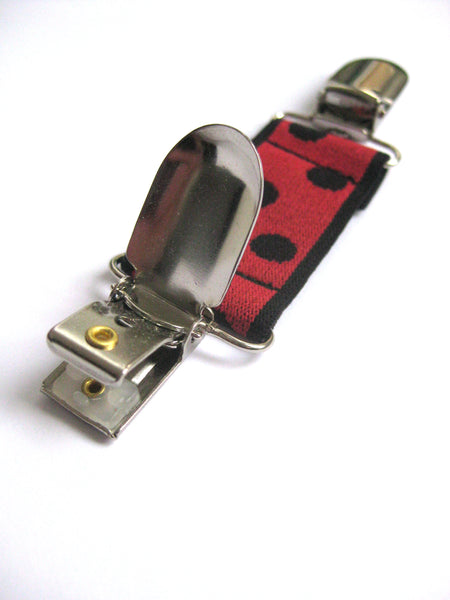 Red and Black Elastic Dress Clip - Womens Shirt Clip - Cinch Clip - Garment Clip - Elastic Clip BELT