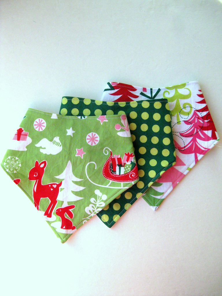 Christmas Baby Drool Bib - Best Baby Gift for Christmas - Baby Bandana Bib - Organic Baby Bib - Boy Drool Bib - Girl Drool Bib - Drool Bandana Bib