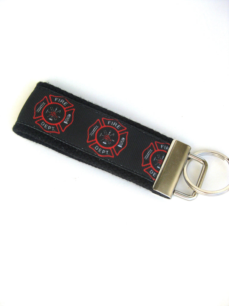 Firefighter Key Fob- Firefighter Key Chain- Fire Wife Gift- Firefighter Gift Idea