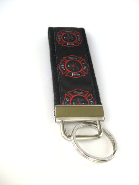 Firefighter Key Fob- Firefighter Key Chain- Fire Wife Gift- Firefighter Gift Idea