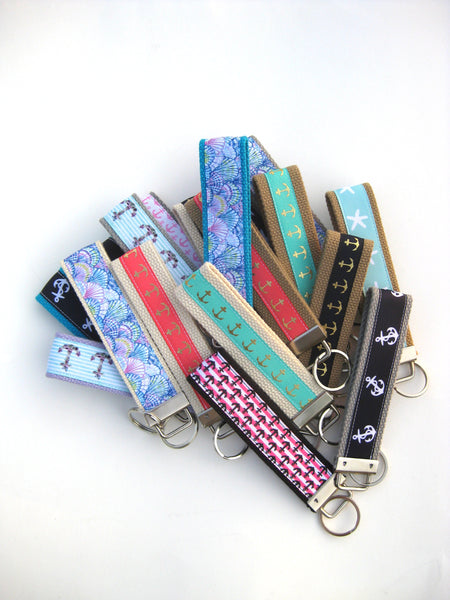 Wrist Keychain for Her- Womens KEY FOB Wristlet- Your Choice Key Lanyard- Wristlet Key Chain- Key Ring- Womens Gift Under 10- Gift for Her