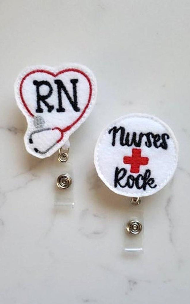 RN Nurse Badge Reel - Nurses Rock Badge Holder - Nurse Gifts under 10 –  Sweet Sparrow Design