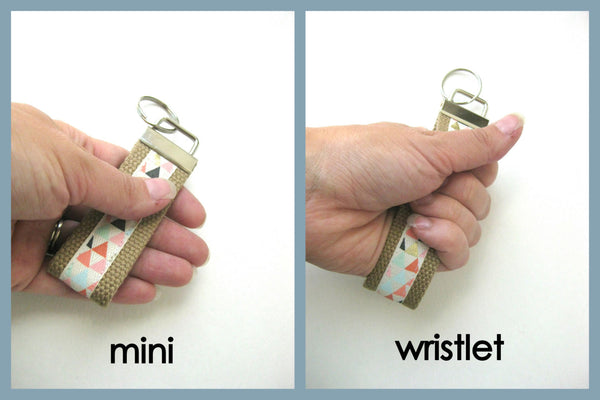 Coral Gold Arrow Key Fob Wristlet- Wrist Keychain- Wristlet Key Chain