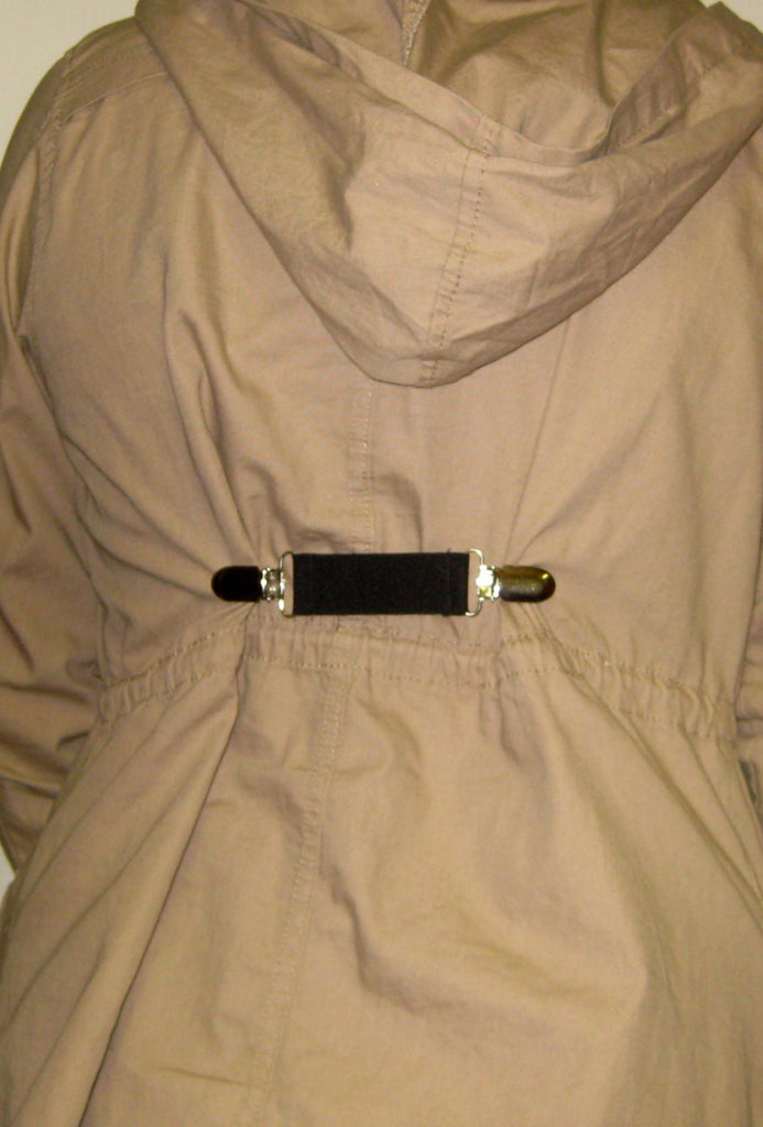 White Elastic Dress Clip- Womens Shirt Clip- Cinch Clip- Garment Clip –  Sweet Sparrow Design