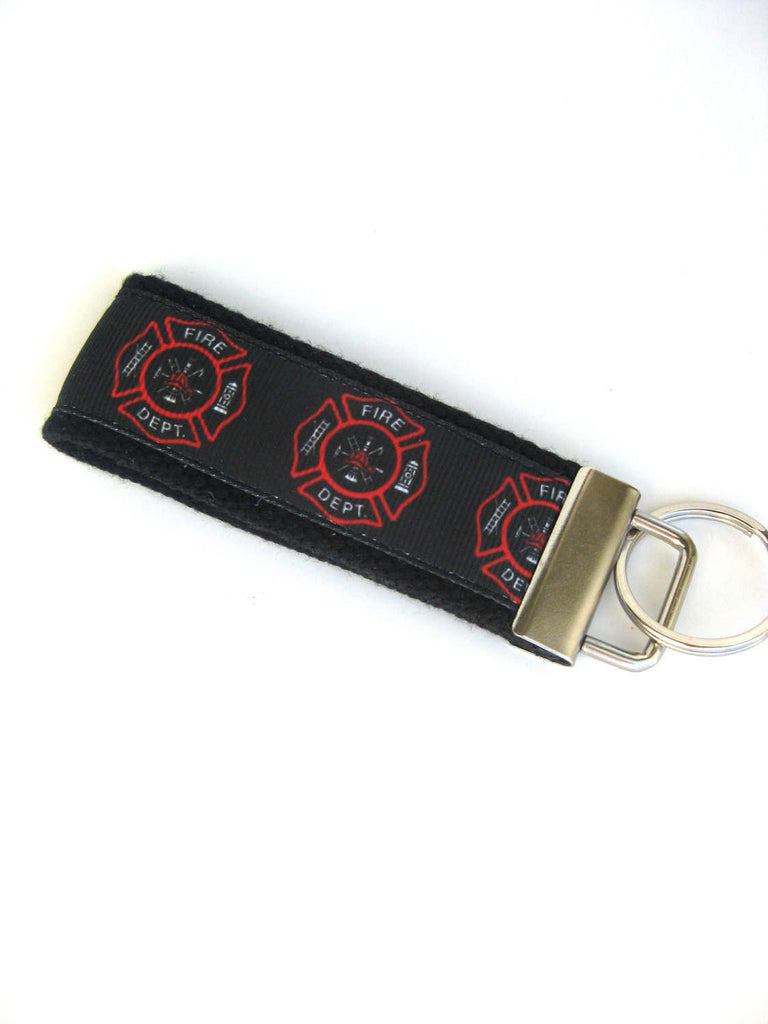 Firefighter Keychain- Firefighter Gift for Him- Firefighter Key Chain Wristlet- Firefighter Wife