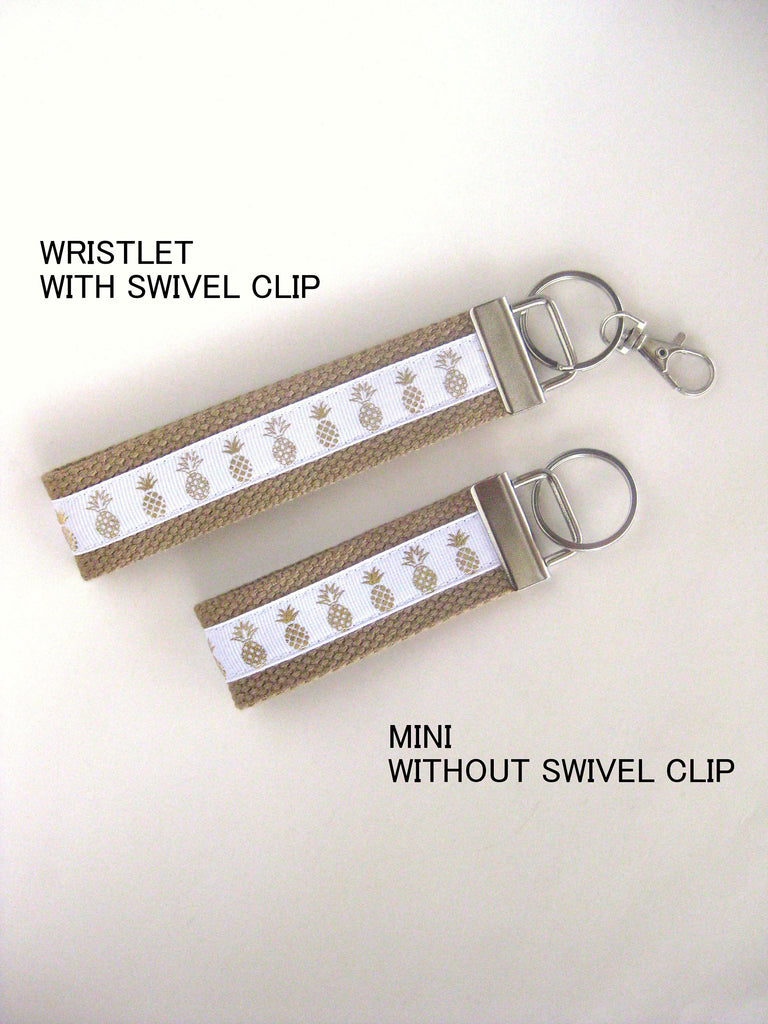 Mini KEY FOB- Wristlet Keychain Holder- Womens Key Ring- Key