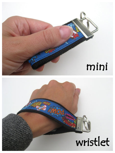 Navy Aztec Tribal KEY FOB Wristlet- Wrist Keychain for Her- Key Lanyard for Women- Wristlet Key Chain- Gift for Her- Womens Gift Under 10