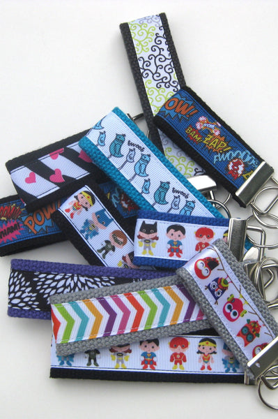 3 Wristlet Keychains- Womens Gift Under 10- Womens KEY FOB- Best Friend Gift