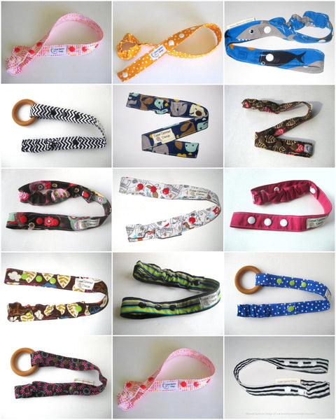 Custom TOY LEASH Set- Choose any 3 Toy TETHERS- Toy Clip- Bottle Leash- Sophie Leash