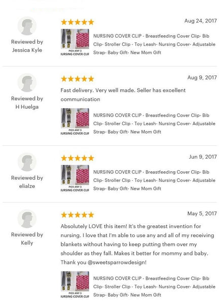 Teal & Pink Floral Adjustable NURSING COVER CLIP - Breastfeeding Cover Clip- Bib Clip or Stroller Clip